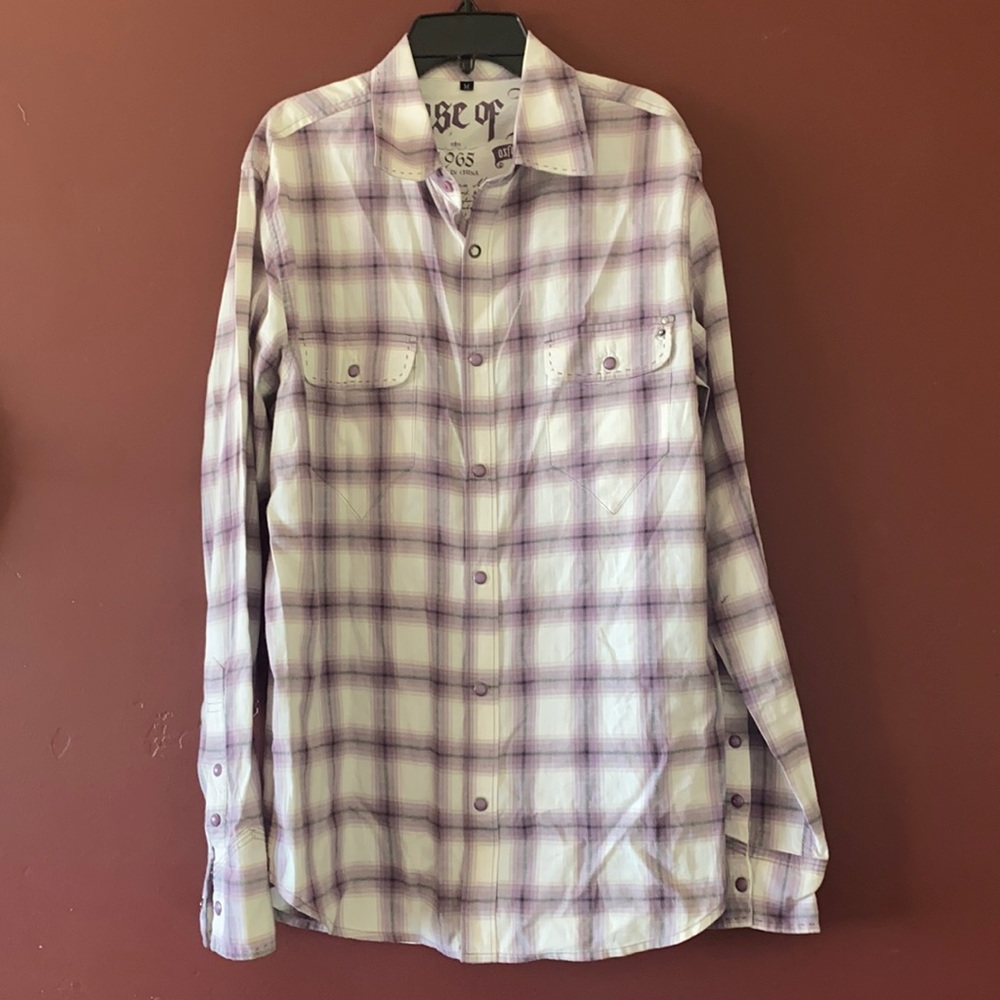Snap Button Long Sleeve Shirt by Hause of Howe